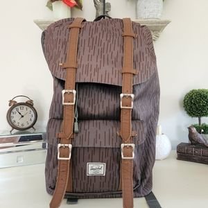 Herschel Supply Co. Retreat Backpack - Grey/Tan Synthetic Leather